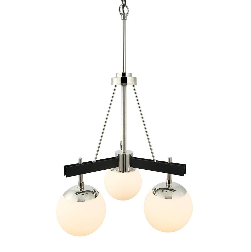 Varaluz Allie 3-lt Chandelier - Black/polished Nickel