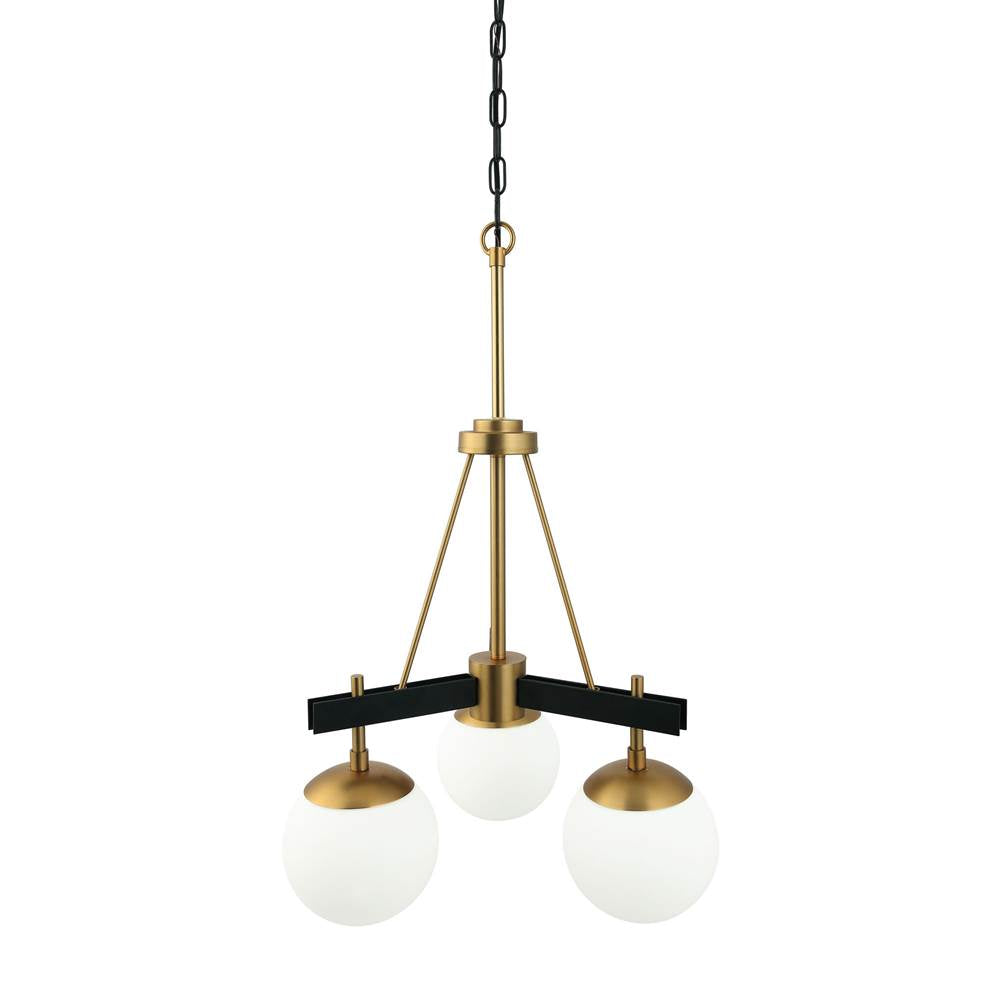 Varaluz Allie 3-lt Chandelier - Black/polished Nickel