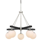 Varaluz 352C05BLPN Black, Polished Nickel Allie 5-lt Chandelier - Black/polished Nickel Image 1