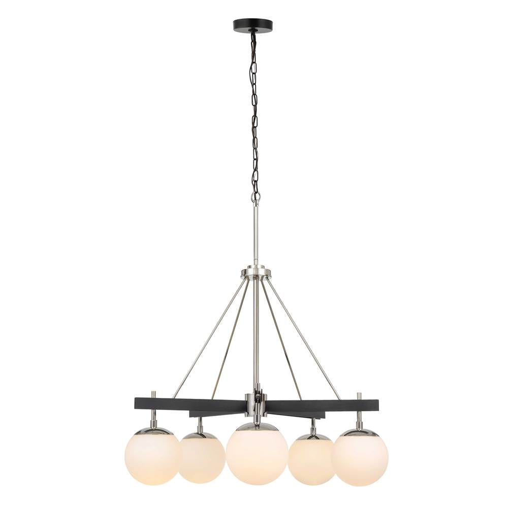 Varaluz Allie 5-lt Chandelier - Black/polished Nickel