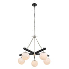 Varaluz 352C05BLPN Black, Polished Nickel Allie 5-lt Chandelier - Black/polished Nickel Image 3