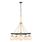 Varaluz Allie 5-lt Chandelier - Black/polished Nickel