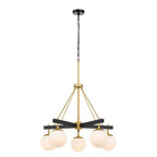 Varaluz 352C05BLSB Black, Satin Brass Allie 5-lt Chandelier - Black/satin Brass Image 4