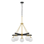 Varaluz 352C05BLSB Black, Satin Brass Allie 5-lt Chandelier - Black/satin Brass Image 2