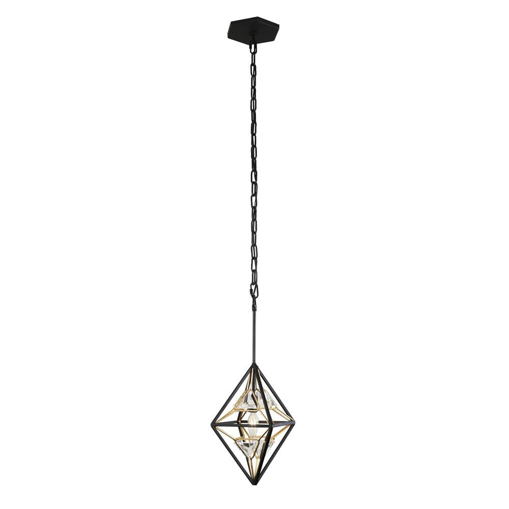 Varaluz Marcia 1-lt Mini Pendant - Matte Black/french Gold