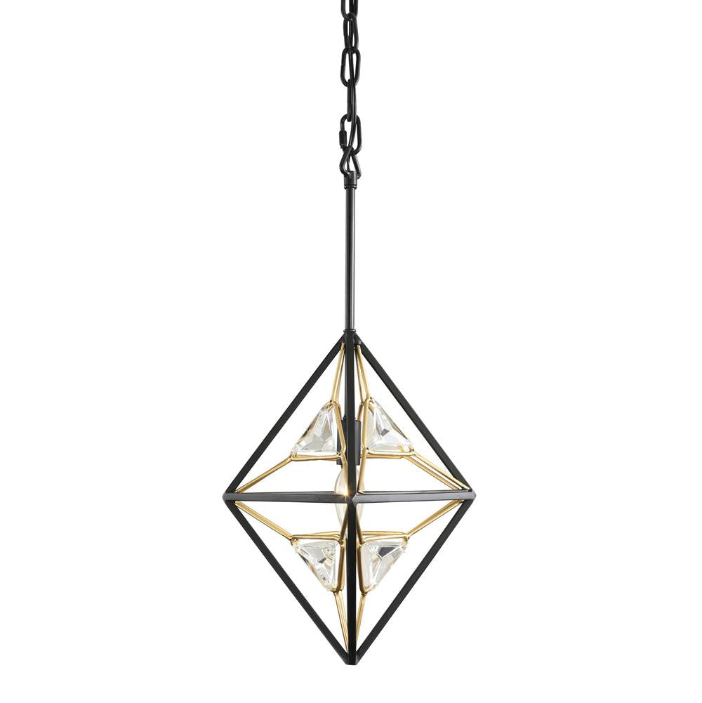 Varaluz 353M01MBFG Matte Black, French Gold Marcia 1-lt Mini Pendant - Matte Black/french Gold Image 5