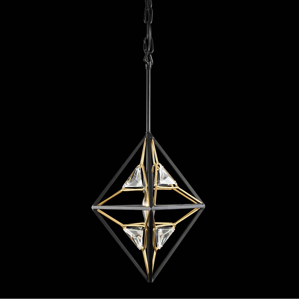 Varaluz 353M01MBFG Matte Black, French Gold Marcia 1-lt Mini Pendant - Matte Black/french Gold Image 2