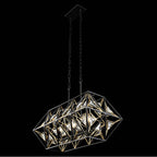 Varaluz 353N03MBFG Matte Black, French Gold Marcia 3-lt Linear Pendant - Matte Black/french Gold Image 4
