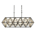Varaluz Marcia 5-lt Linear Pendant - Matte Black/french Gold