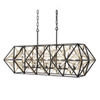 Varaluz 353N05MBFG Matte Black, French Gold Marcia 5-lt Linear Pendant - Matte Black/french Gold Image 7
