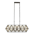 Varaluz 353N05MBFG Matte Black, French Gold Marcia 5-lt Linear Pendant - Matte Black/french Gold Image 6