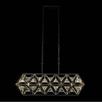 Varaluz 353N05MBFG Matte Black, French Gold Marcia 5-lt Linear Pendant - Matte Black/french Gold Image 5