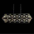 Varaluz 353N05MBFG Matte Black, French Gold Marcia 5-lt Linear Pendant - Matte Black/french Gold Image 3