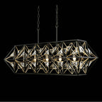 Varaluz 353N05MBFG Matte Black, French Gold Marcia 5-lt Linear Pendant - Matte Black/french Gold Image 2