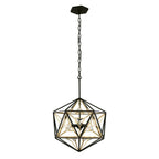 Varaluz Marcia 3-lt Orb Pendant - Matte Black/french Gold