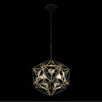 Varaluz 353P03MBFG Matte Black, French Gold Marcia 3-lt Orb Pendant - Matte Black/french Gold Image 4