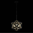 Varaluz 353P03MBFG Matte Black, French Gold Marcia 3-lt Orb Pendant - Matte Black/french Gold Image 2