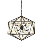Varaluz Marcia 10-lt Pendnat - Matte Black/french Gold