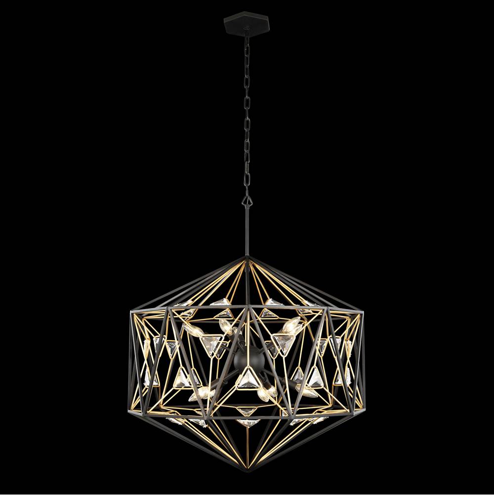 Varaluz 353P10MBFG Matte Black, French Gold Marcia 10-lt Pendnat - Matte Black/french Gold Image 4