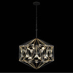 Varaluz 353P10MBFG Matte Black, French Gold Marcia 10-lt Pendnat - Matte Black/french Gold Image 4