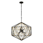 Varaluz 353P10MBFG Matte Black, French Gold Marcia 10-lt Pendnat - Matte Black/french Gold Image 2
