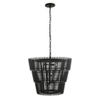 Varaluz 355P06CB Carbon Black Apollo 6-lt 3-tier Pendant - Carbon Black Image 3