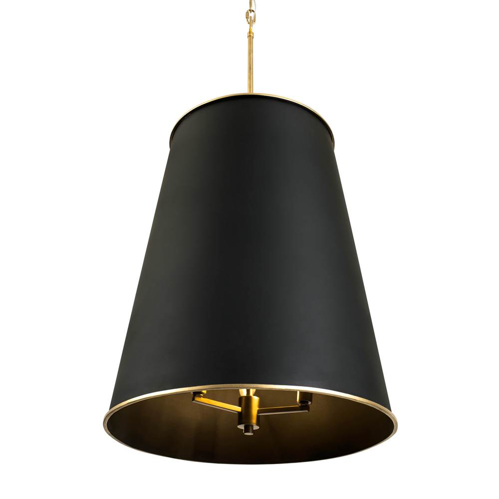 Varaluz 364F09MBFG Matte Black,French Gold Coco 9-lt Foyer - Matte Black/french Gold Image 1