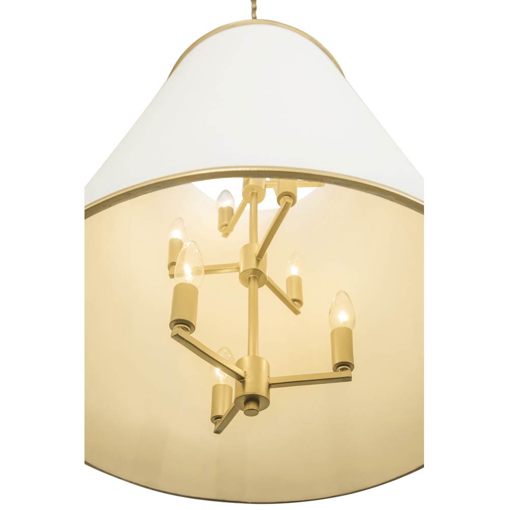 Varaluz 364F09MWFG Matte White,French Gold Coco 9-lt Foyer - Matte White/french Gold Image 3