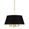 Varaluz 364P06MBFG Matte Black,French Gold Coco 6-lt Pendant - Matte Black/french Gold Image 1