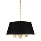 Varaluz 364P06MBFG Matte Black,French Gold Coco 6-lt Pendant - Matte Black/french Gold Image 1