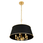 Varaluz Coco 6-lt Pendant - Matte Black/french Gold