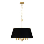 Varaluz 364P06MBFG Matte Black,French Gold Coco 6-lt Pendant - Matte Black/french Gold Image 5