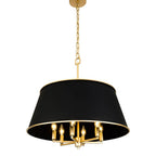 Varaluz 364P06MBFG Matte Black,French Gold Coco 6-lt Pendant - Matte Black/french Gold Image 4