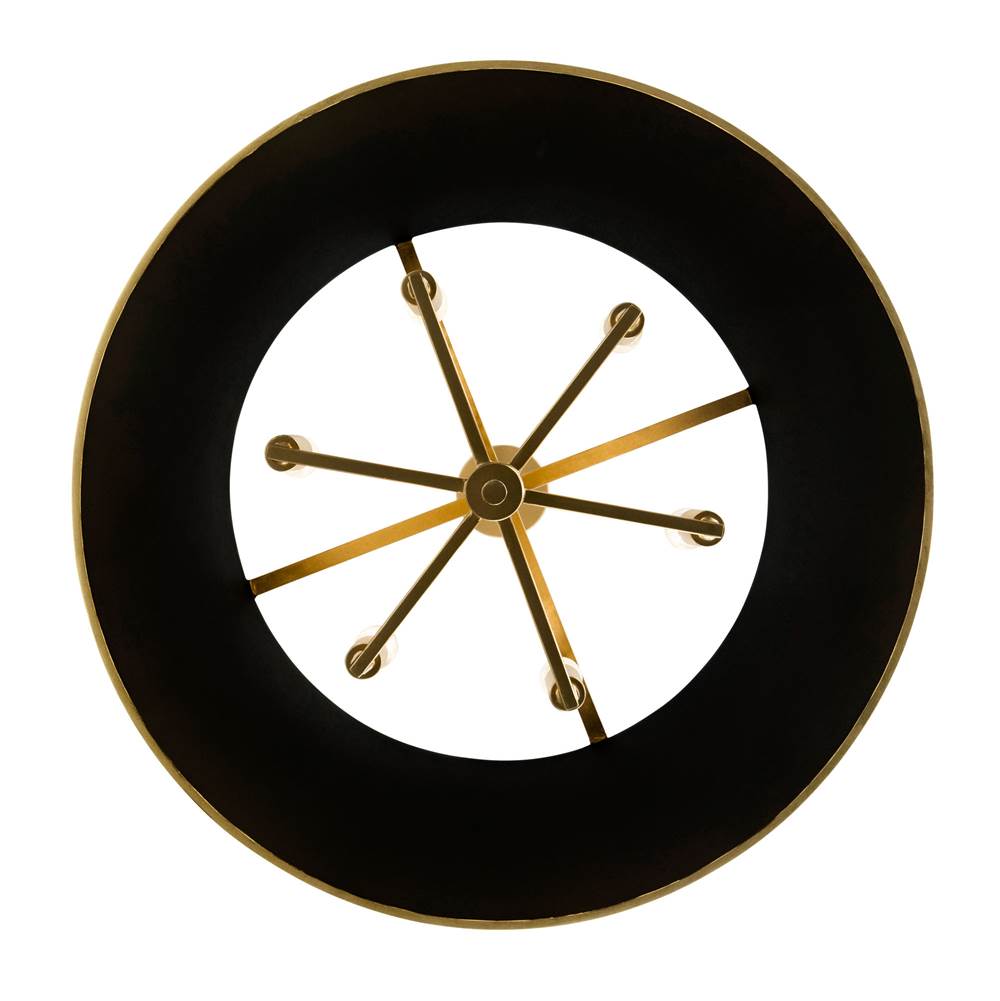 Varaluz 364P06MBFG Matte Black,French Gold Coco 6-lt Pendant - Matte Black/french Gold Image 3