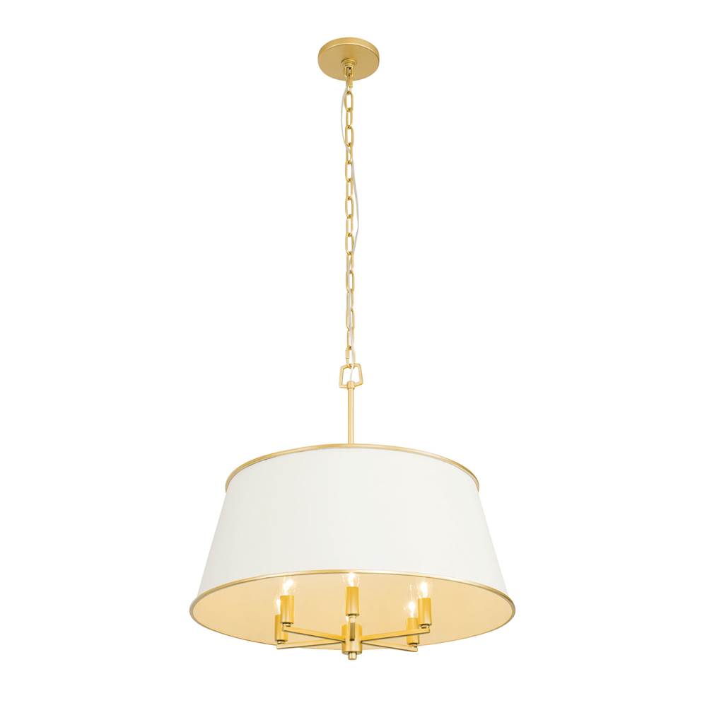 Varaluz Coco 6-lt Pendant - Matte Black/french Gold