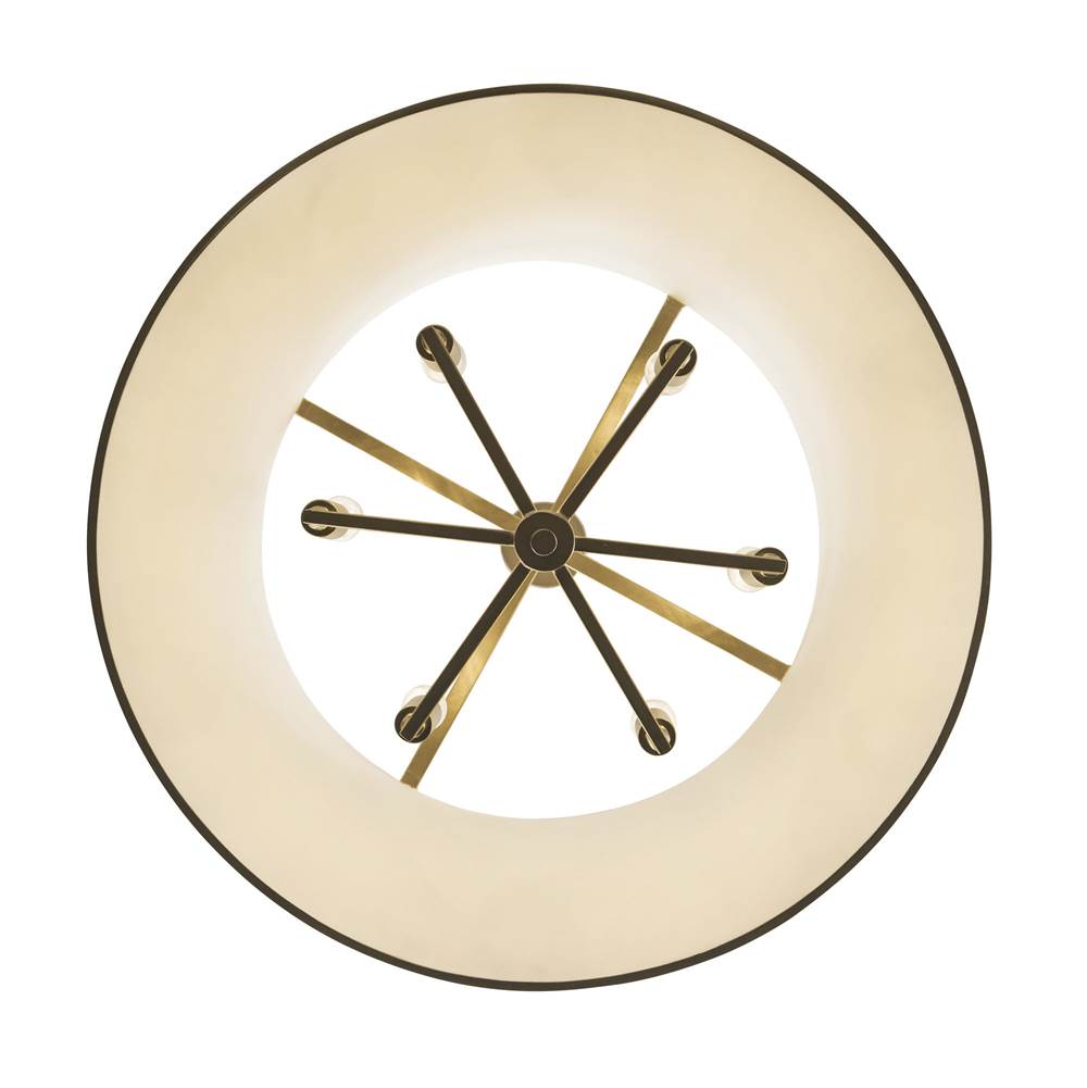 Varaluz 364P06MWFG Matte White,French Gold Coco 6-lt Pendant - Matte White/french Gold Image 4