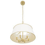 Varaluz 364P06MWFG Matte White,French Gold Coco 6-lt Pendant - Matte White/french Gold Image 3
