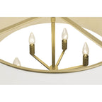 Varaluz 364P06MWFG Matte White,French Gold Coco 6-lt Pendant - Matte White/french Gold Image 2