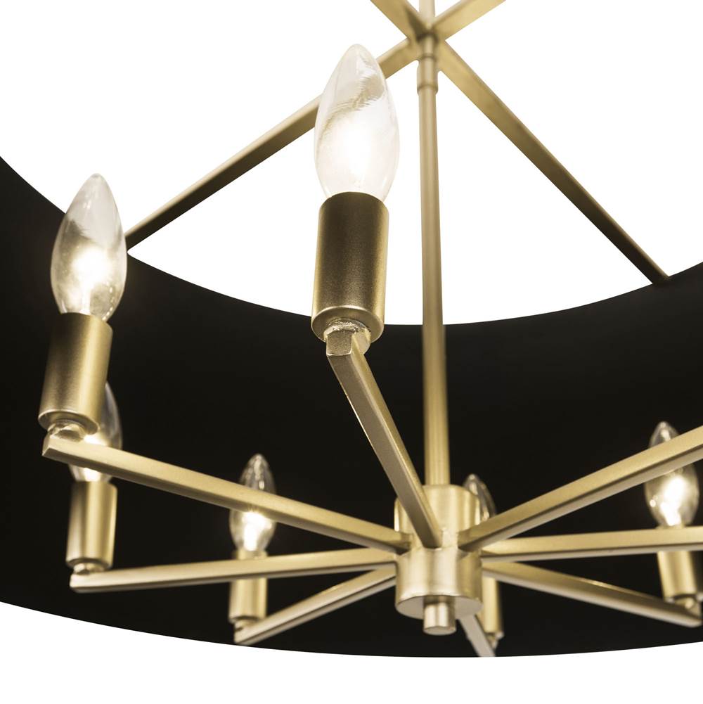 Varaluz 364P08MBFG Matte Black,French Gold Coco 8-lt Pendant - Matte Black/french Gold Image 2