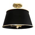 Varaluz 364S04MBFG Matte Black,French Gold Coco 4-lt Semi-flush - Matte Black/french Gold Image 1
