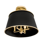 Varaluz Coco 4-lt Semi-flush - Matte Black/french Gold