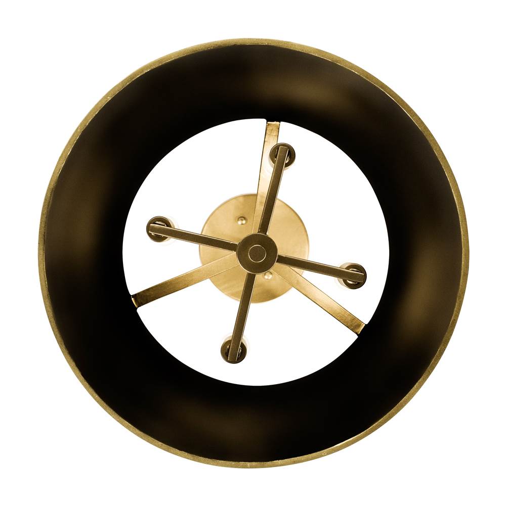 Varaluz 364S04MBFG Matte Black,French Gold Coco 4-lt Semi-flush - Matte Black/french Gold Image 3
