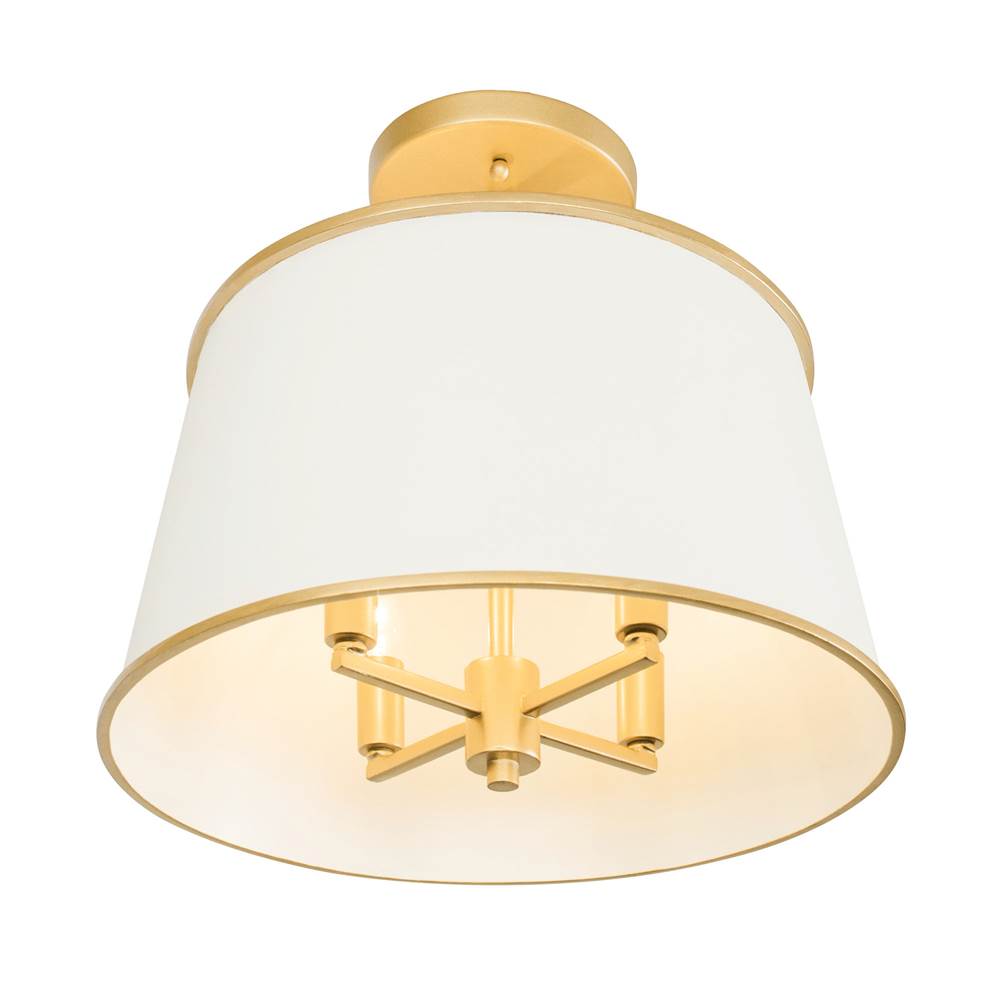 Varaluz 364S04MWFG Matte White,French Gold Coco 4-lt Semi-flush - Matte White/french Gold Image 4