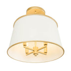 Varaluz 364S04MWFG Matte White,French Gold Coco 4-lt Semi-flush - Matte White/french Gold Image 4