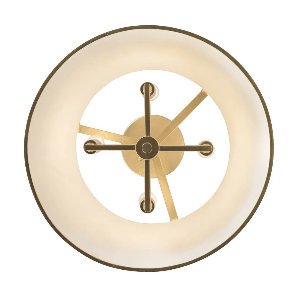 Varaluz 364S04MWFG Matte White,French Gold Coco 4-lt Semi-flush - Matte White/french Gold Image 3