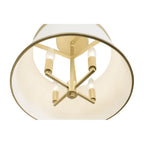 Varaluz 364S04MWFG Matte White,French Gold Coco 4-lt Semi-flush - Matte White/french Gold Image 2