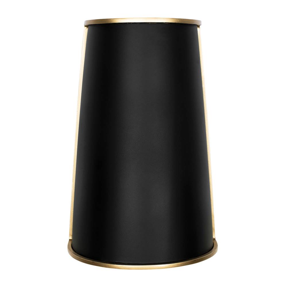 Varaluz 364W02MBFG Matte Black,French Gold Coco 2-lt Sconce - Matte Black/french Gold Image 1