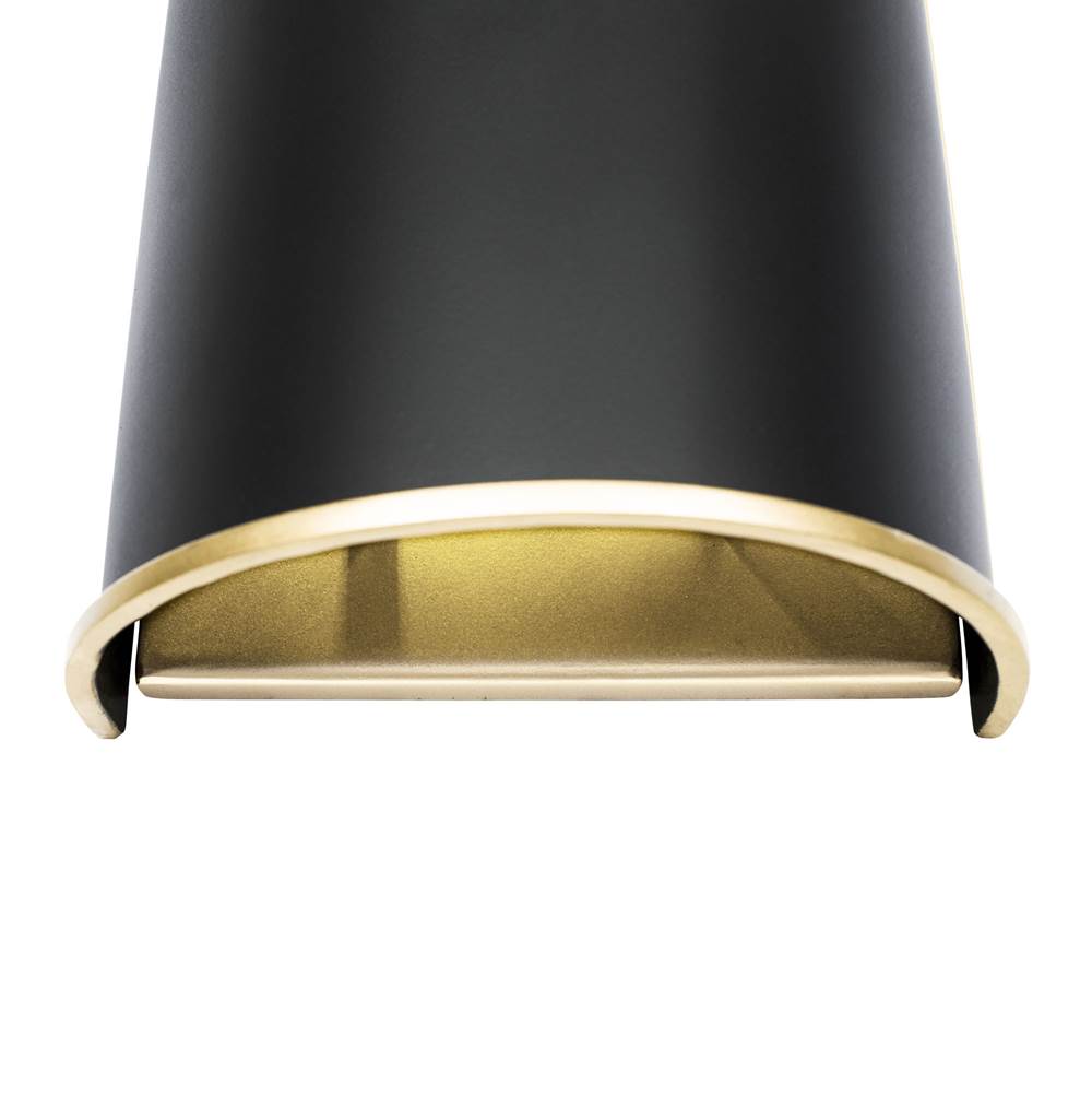 Varaluz 364W02MBFG Matte Black,French Gold Coco 2-lt Sconce - Matte Black/french Gold Image 2