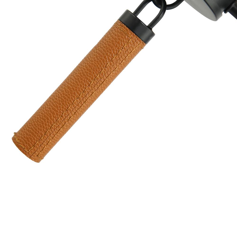Varaluz 368P03BLC Black,Camel Leather Secret Agent 3-lt Pendant - Black/camel Leather Image 2