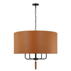 Varaluz Secret Agent Secret Agent 5-lt Pendant - Black/camel Leather